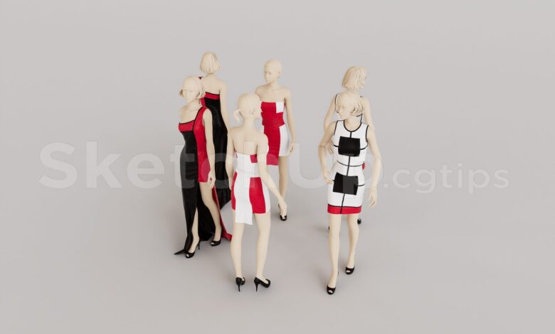 16177. Free Download Of 3d Sketchup Model Of A Mannequin For Fashion Clothing (2)