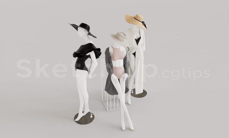 16219. Free Download Of 3d Sketchup Model Of A Mannequin For Fashion Clothing (2)
