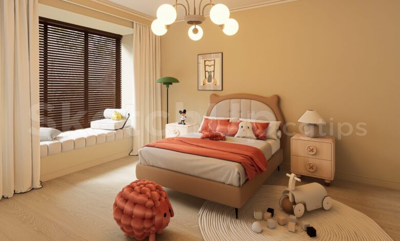 16352. Free Sketchup Kids Bedroom Interior Model Download (1)