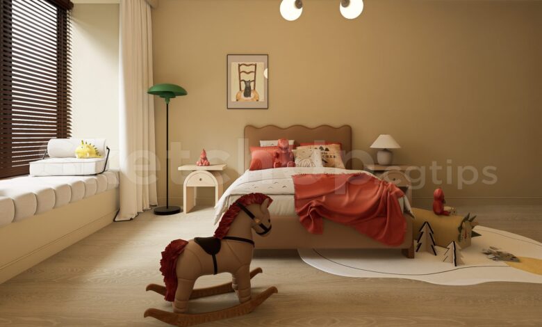 16354. Free Sketchup Kids Bedroom Interior Model Download (1)