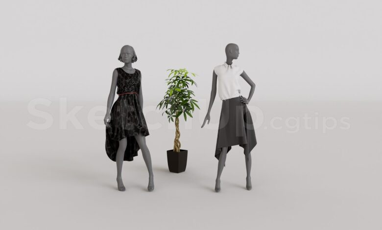 16364. Free Download Of 3d Sketchup Model Of A Mannequin For Fashion Clothing (2)
