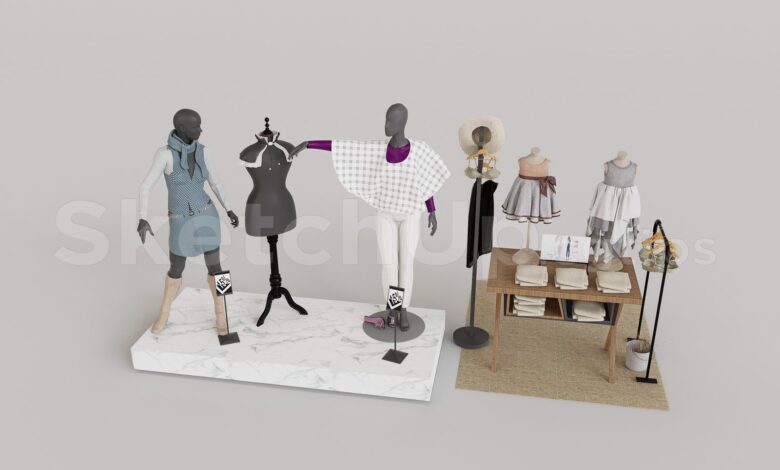 16365. Free Download Of 3d Sketchup Model Of A Mannequin For Fashion Clothing (2)