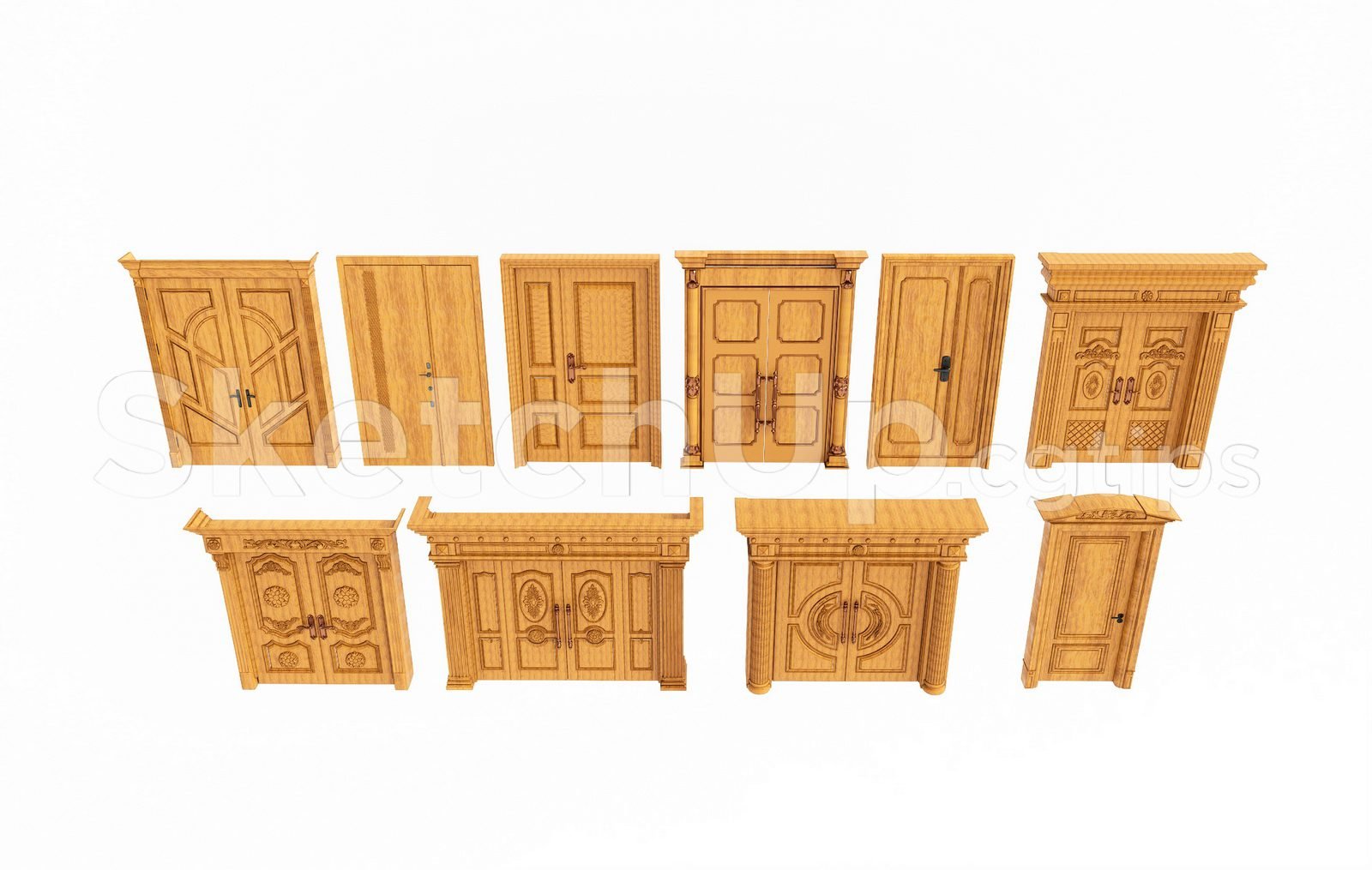 20454. تنزيل Models Sketchup Classic Doors (2)
