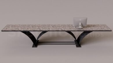 20466. Free Sketchup Reception Desk Model Download (1)