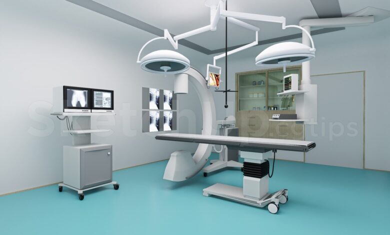 20520. Free Sketchup X-ray Imaging Room Interior Model Download (1)