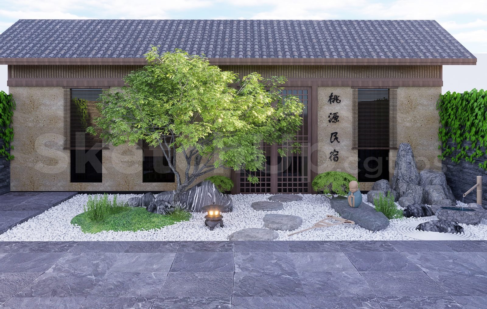 15996. تنزيل نموذج Sketchup Garden Model Model (1)