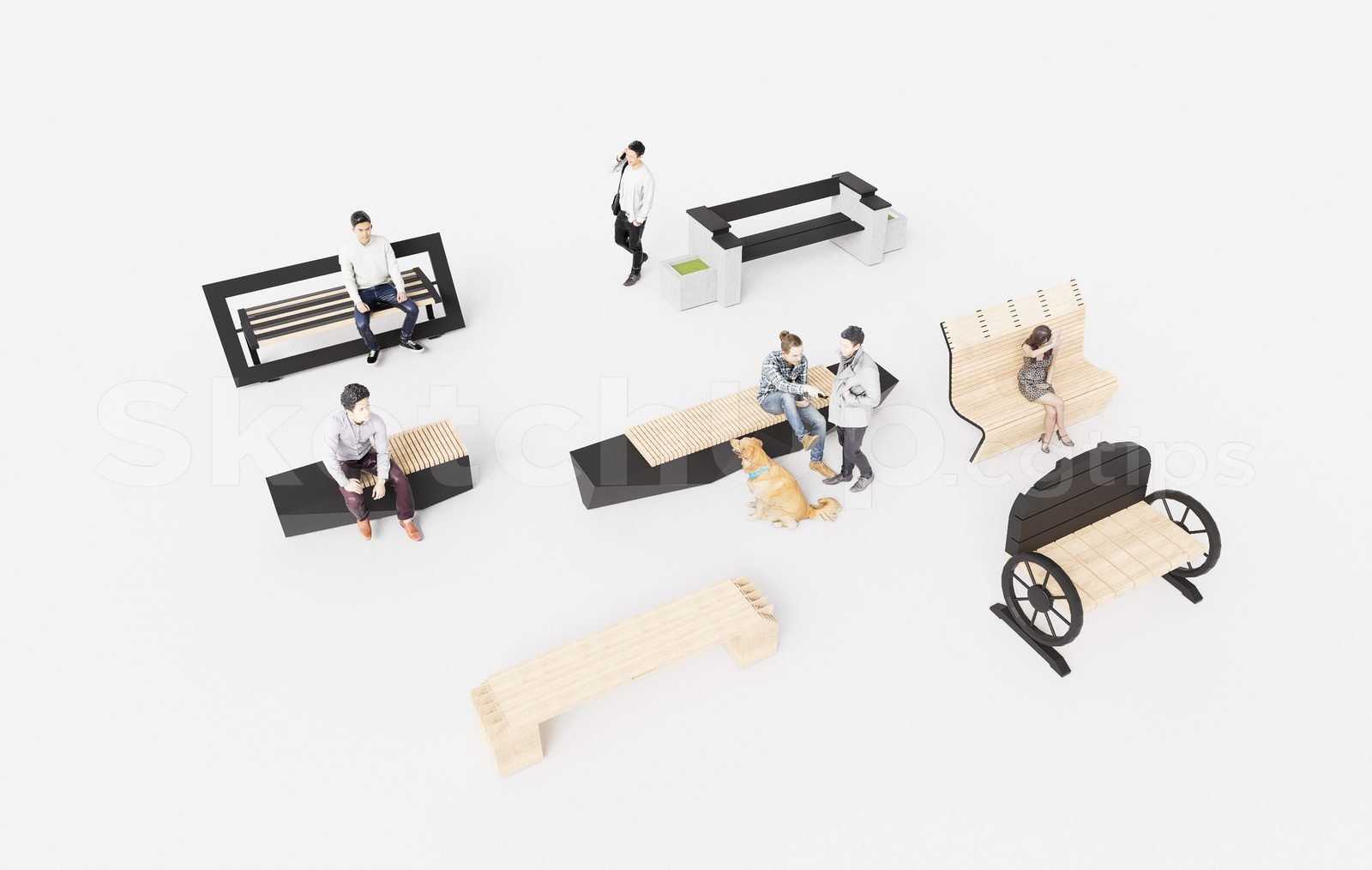 16714. تنزيل نموذج الأثاث الخارجي المجاني (2)