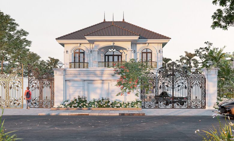 16769. Free Sketchup Villa Exterior Model Download By Pham The