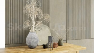 16773. Free Sketchup Decorative Set Model Download (2)