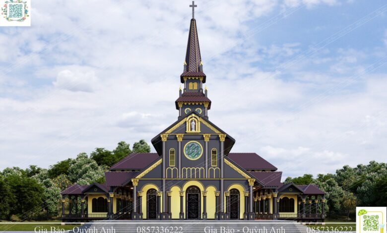16786. Free Sketchup Catholic Church Exterior Model Download By Gia Bao Quynh Anh (1)