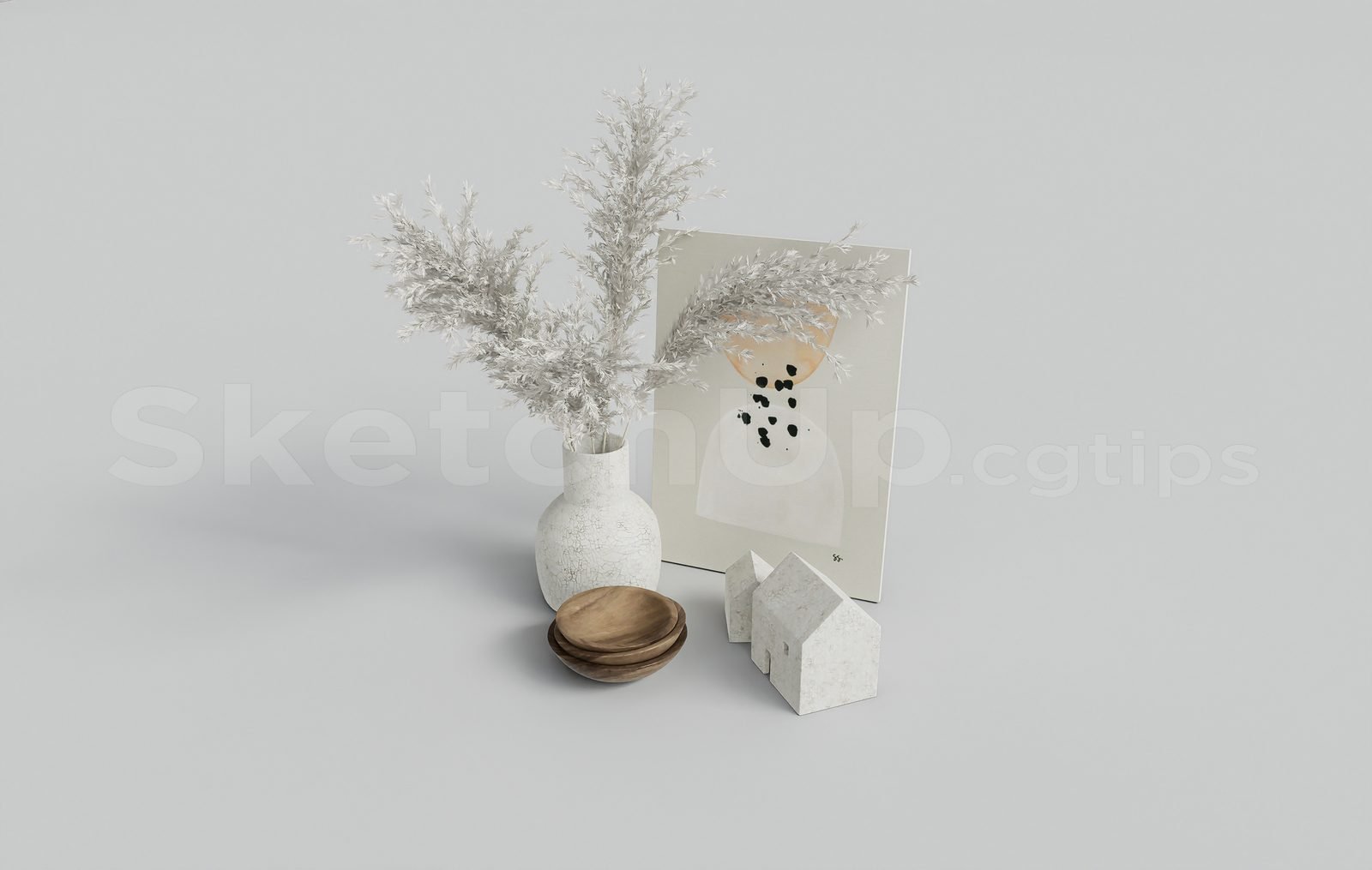 16787. Free Sketchup Decorative Set Model Download (2)