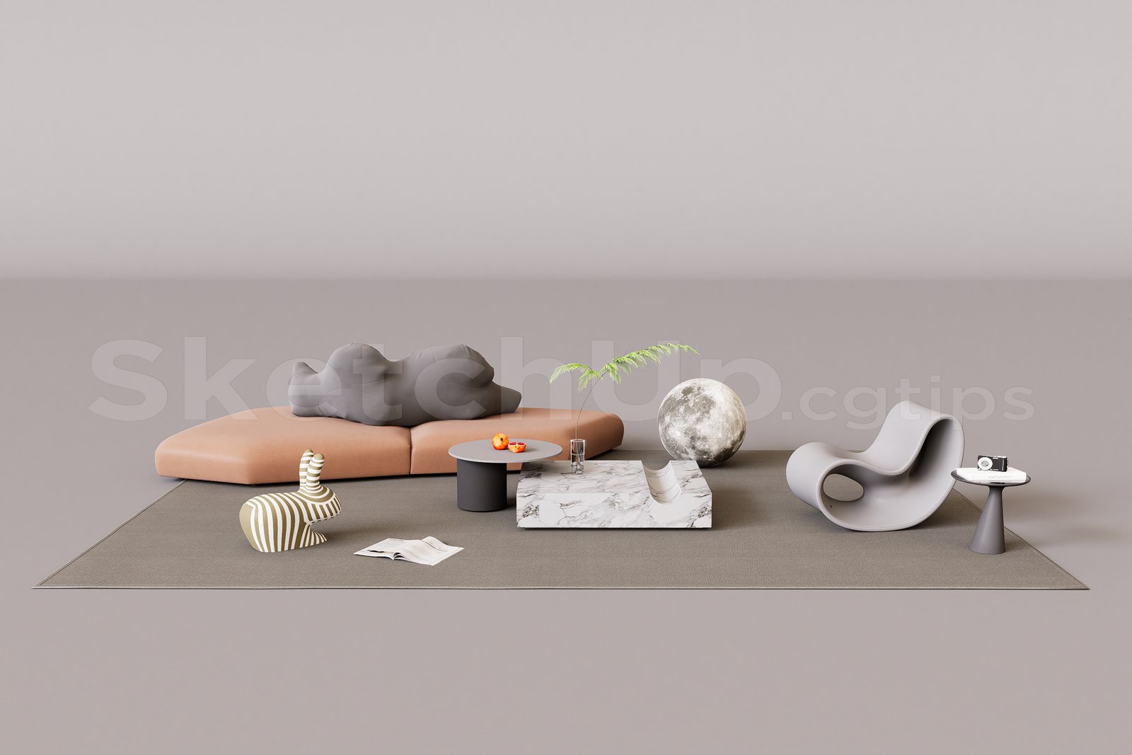 16873. تنزيل نموذج Sketchup Sketchup Sofa (2)