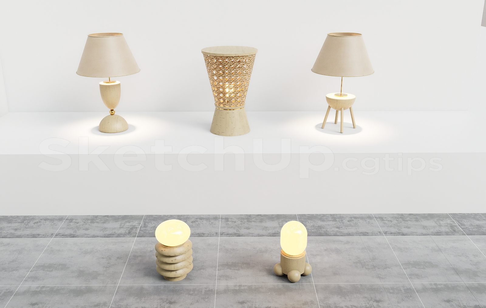 16958. تنزيل نموذج Sketchup Table Lamp (2)