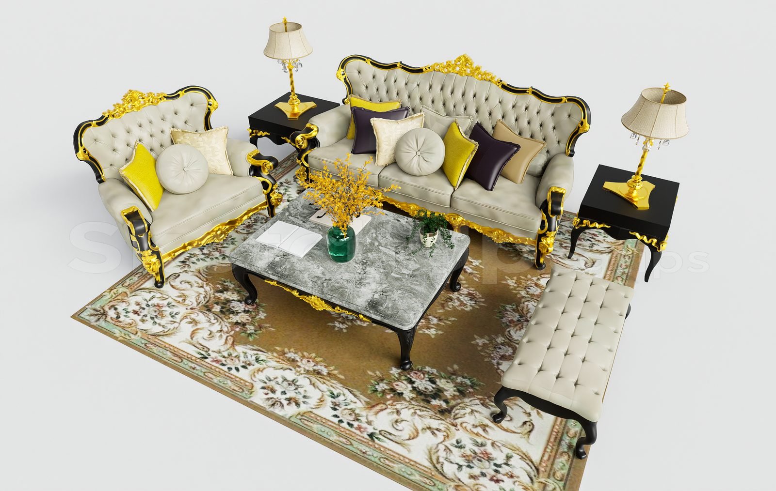 16989. تنزيل نموذج أريكة كلاسيكي مجاني (1)