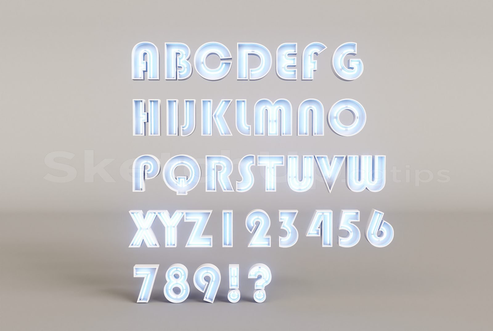 17003. تنزيل نموذج خفيف النيون المجاني (1)