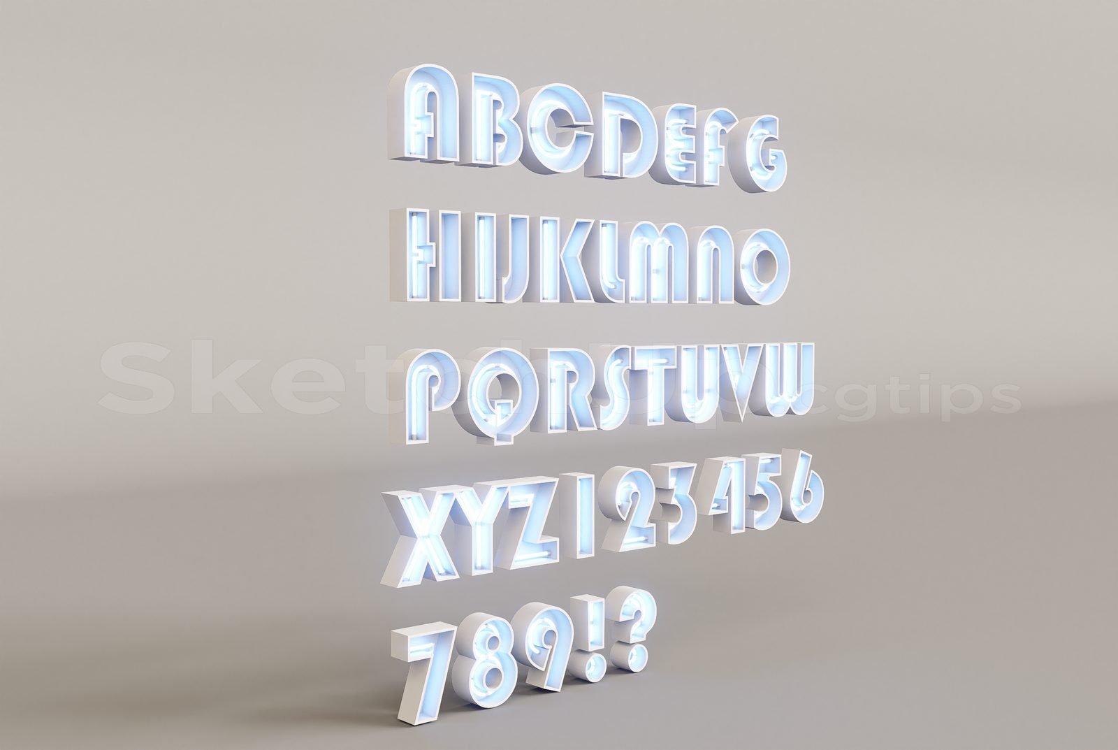 17003. تنزيل نموذج خفيف النيون المجاني (2)