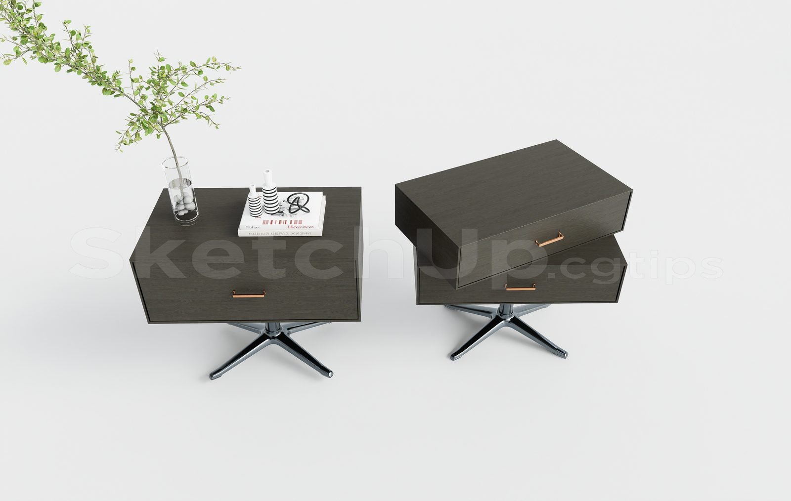 17027. تنزيل طاولة الجدول الجانبية لرسومات السرير (2)