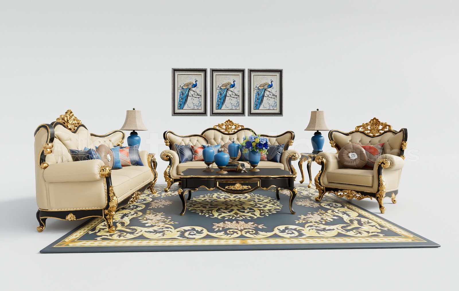 17055. تنزيل نموذج الأريكة الكلاسيكية المجانية (2)