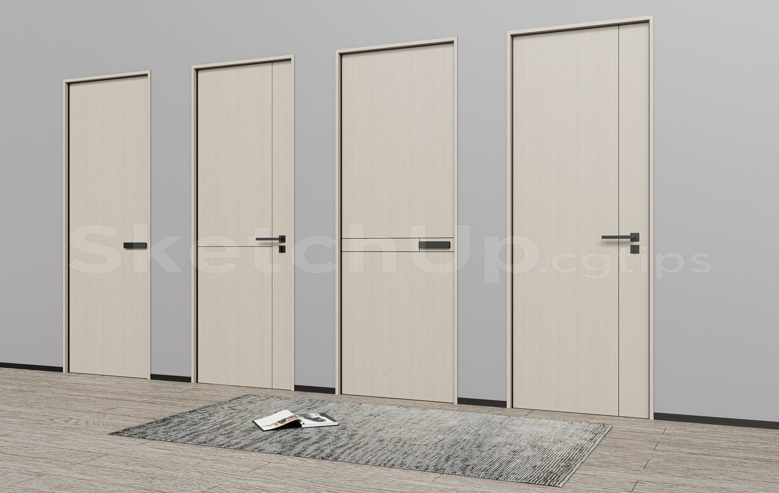 17116. تنزيل نموذج Sketchup Door Model (1)