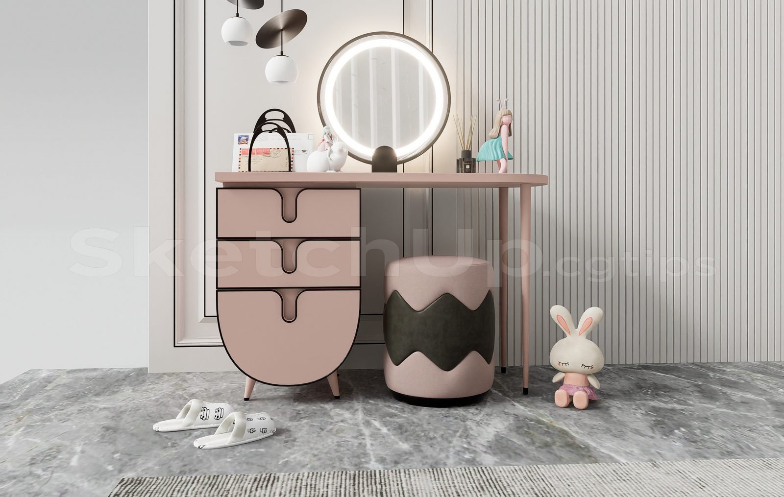 17127. تنزيل نموذج جدول مكياج رسم مرسم مجاني (1)