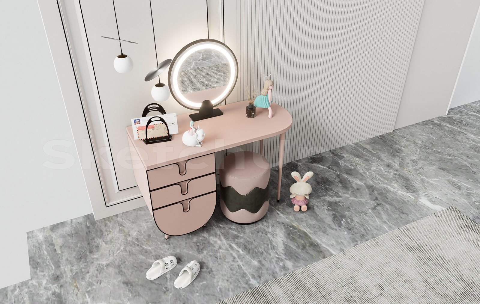 17127. تنزيل نموذج جدول مكياج رسم مرسم مجاني (2)