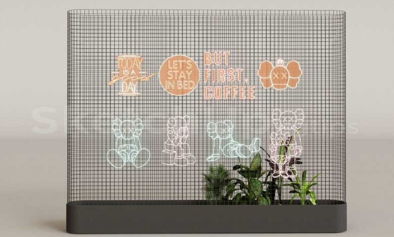 16927. Free Sketchup Neon Light Model Download (1)
