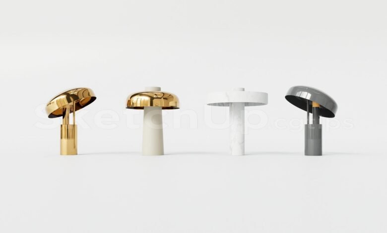 16985. Free Sketchup Table Lamp Model Download (2)