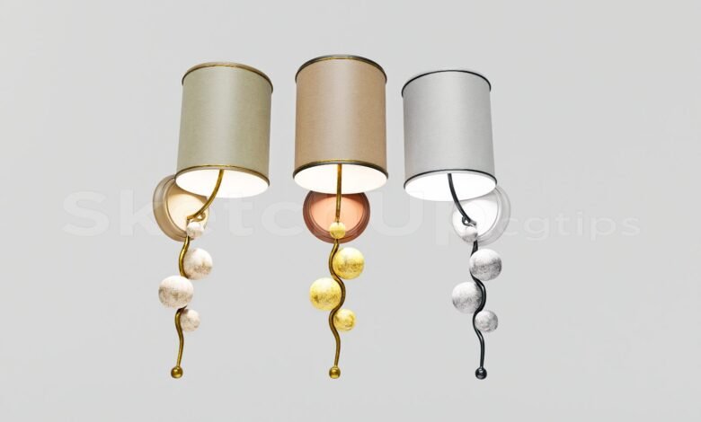 17090. تنزيل طراز Sketchup Wall Light (2)