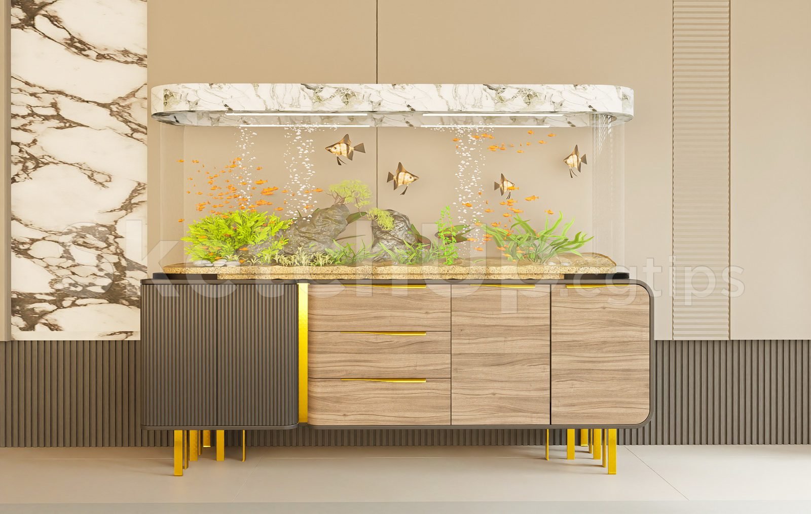 20584. تنزيل نموذج Sketchup Aquarium Tank Model (1)