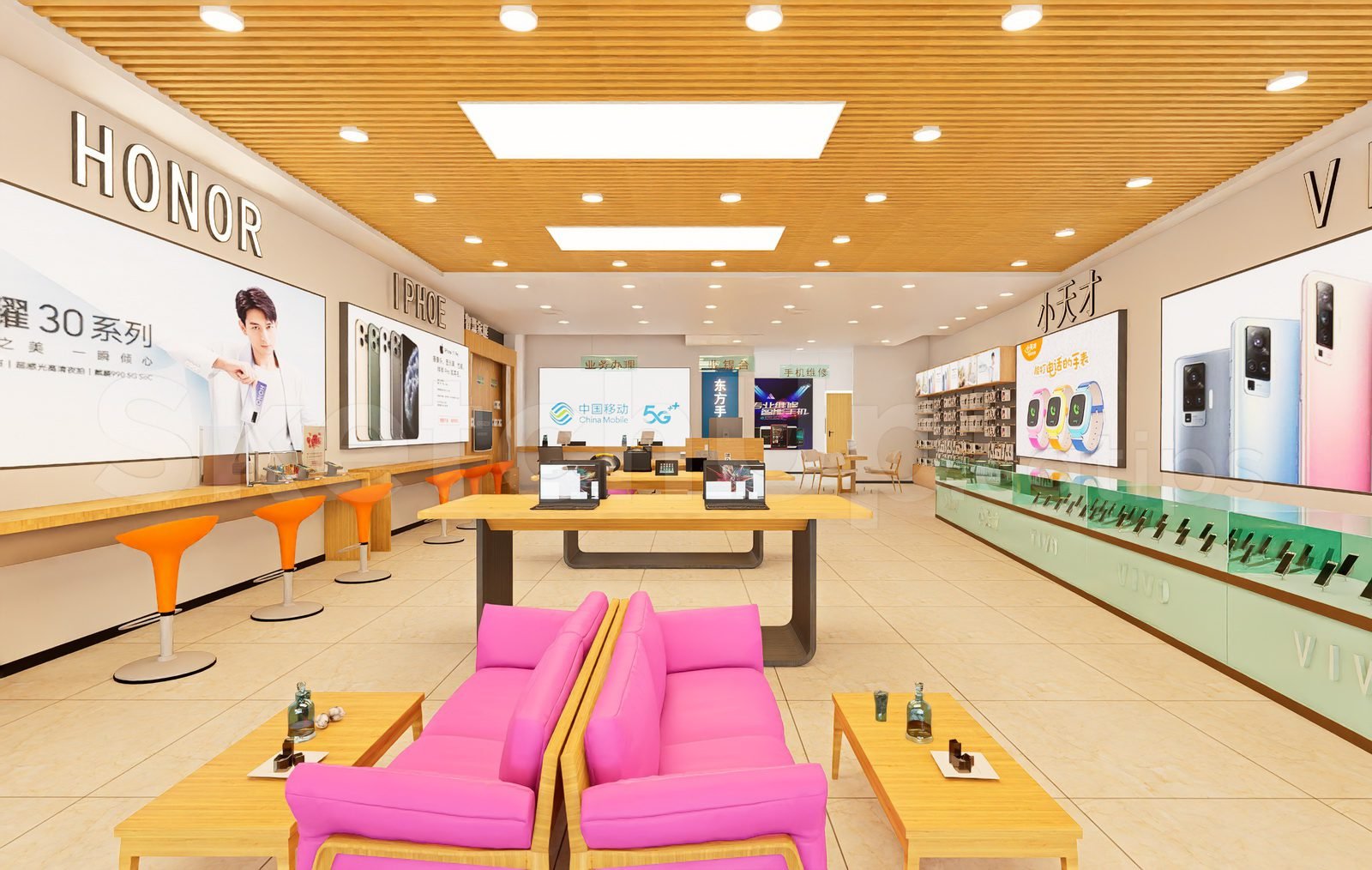 20590. طراز متجر هاتف Sketchup مجاني متاح للتنزيل (2)