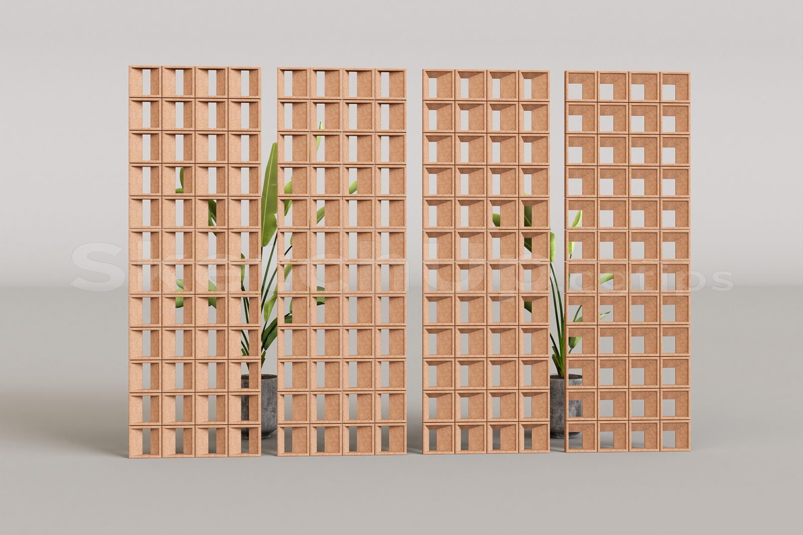 17144. Sketchup Breeze Blocks Model Download (2)