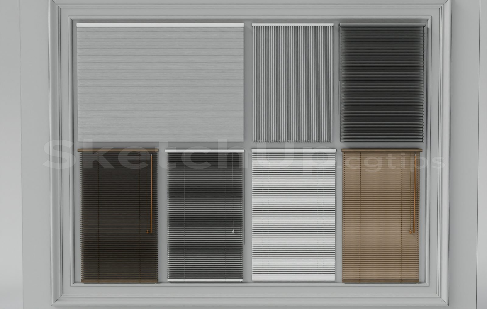 17163. تنزيل نموذج Sketchup Curtain Model (1)