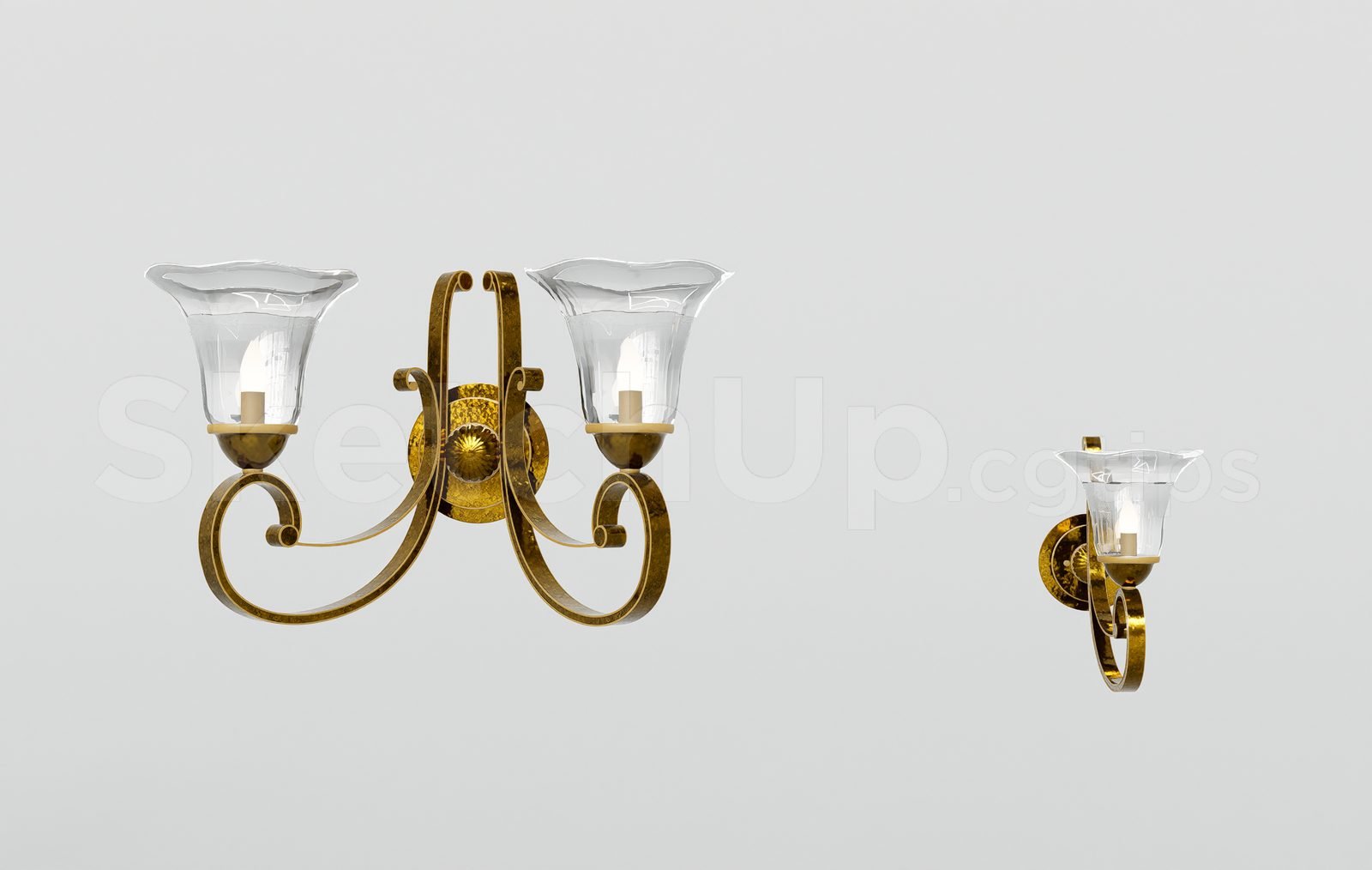 17274. تنزيل نموذج Sketchup Wall Light Model (1)