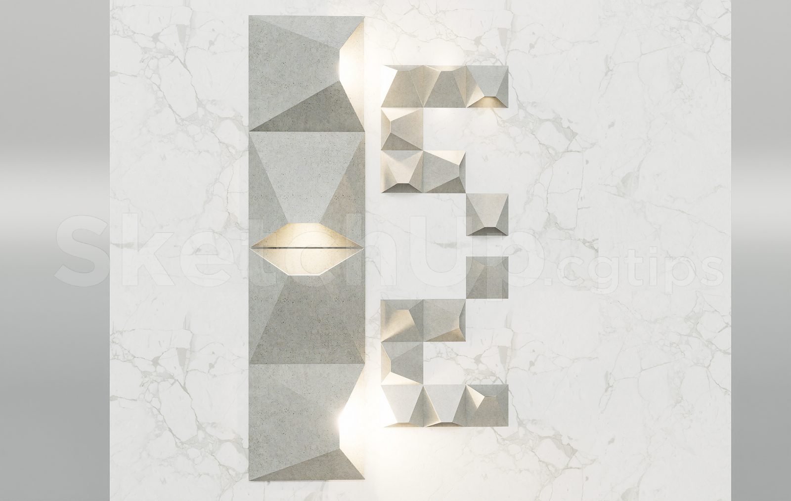 17302. تنزيل نموذج Sketchup Wall Light Model (2)