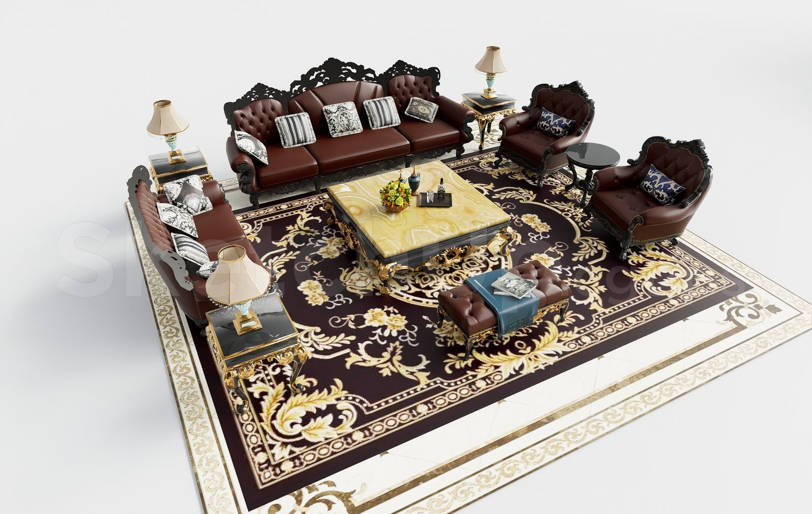 17325. تنزيل نموذج أريكة كلاسيكي مجاني (2)