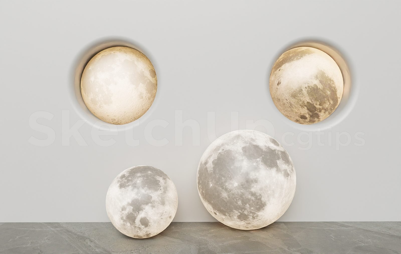 17508. تنزيل طراز Sketchup Wall Light (1)