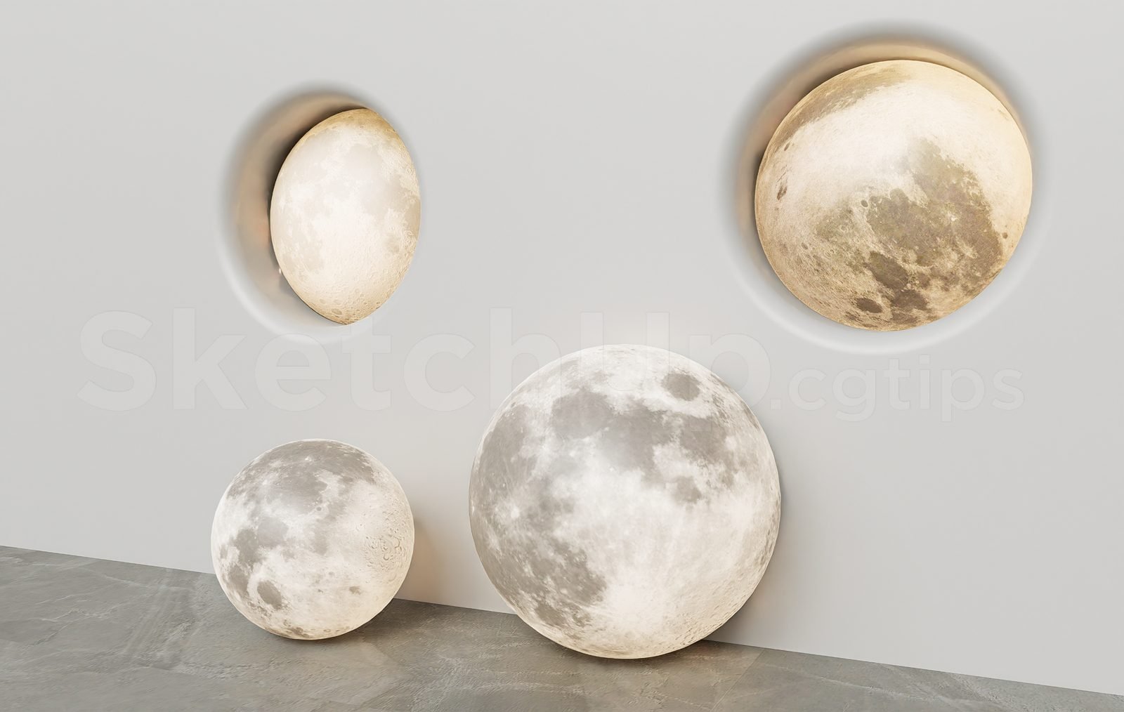 17508. تنزيل نموذج Sketchup Wall Light Model (2)