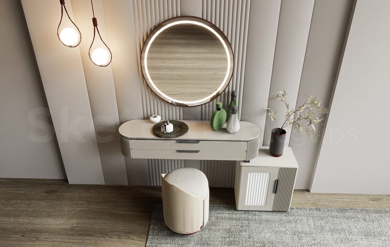 17564. تنزيل نموذج جدول مكياج رسم مرسم مجاني (2)