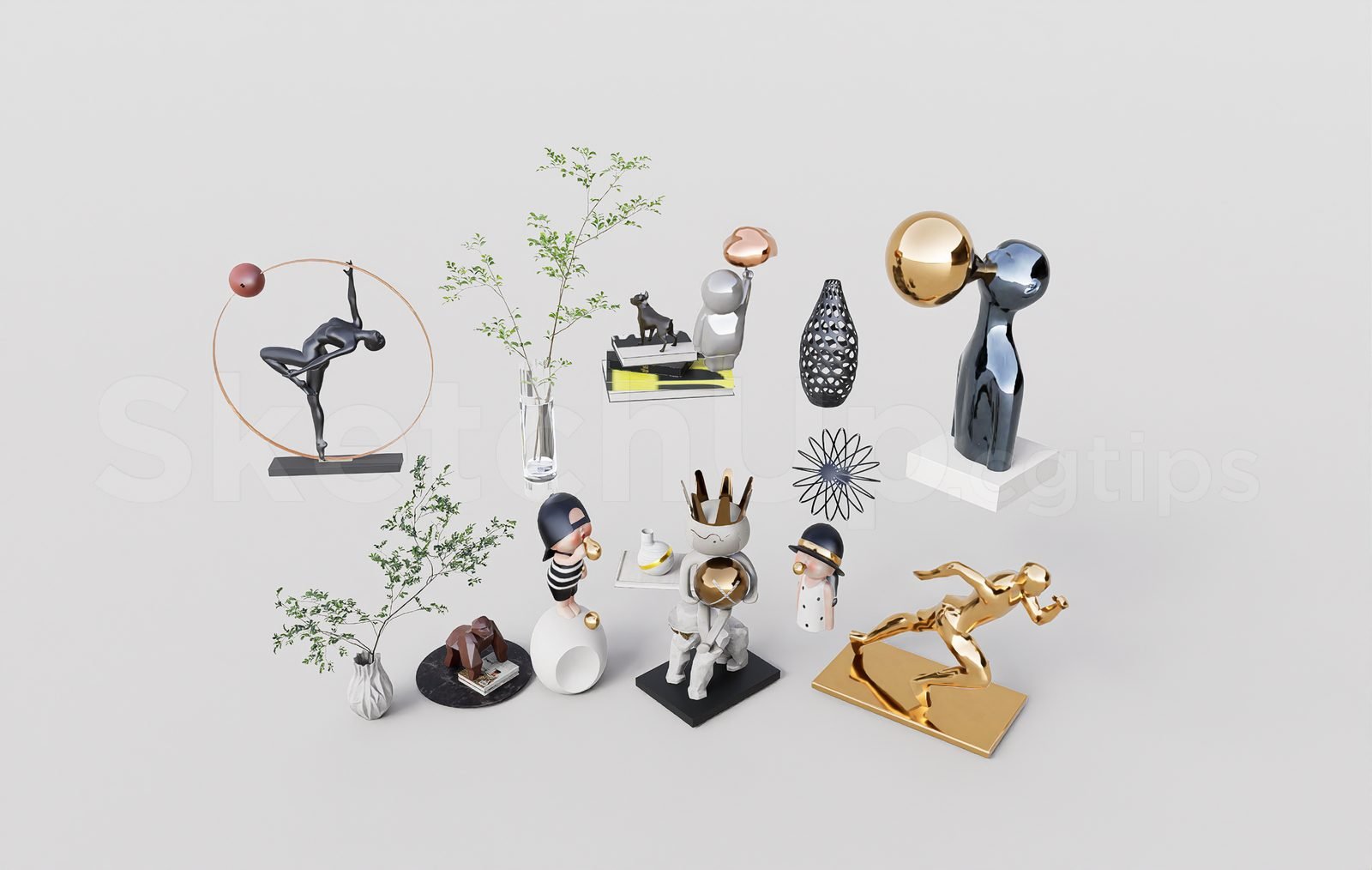 17569. تنزيل نموذج مجموعة زخرفية مجانية (1)