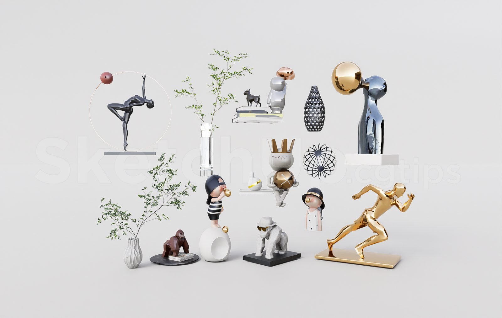 17569. تنزيل نموذج مجموعة زخرفية مجانية (2)