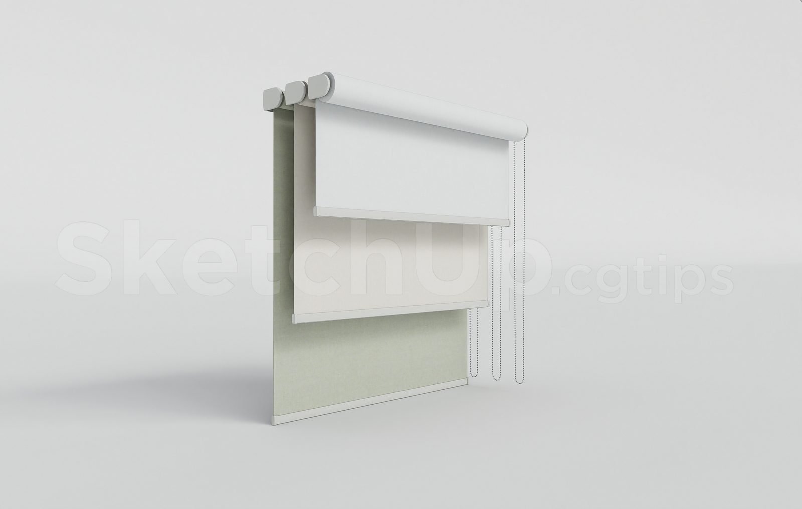 17581. تنزيل نموذج Sketchup Curtain Model (2)