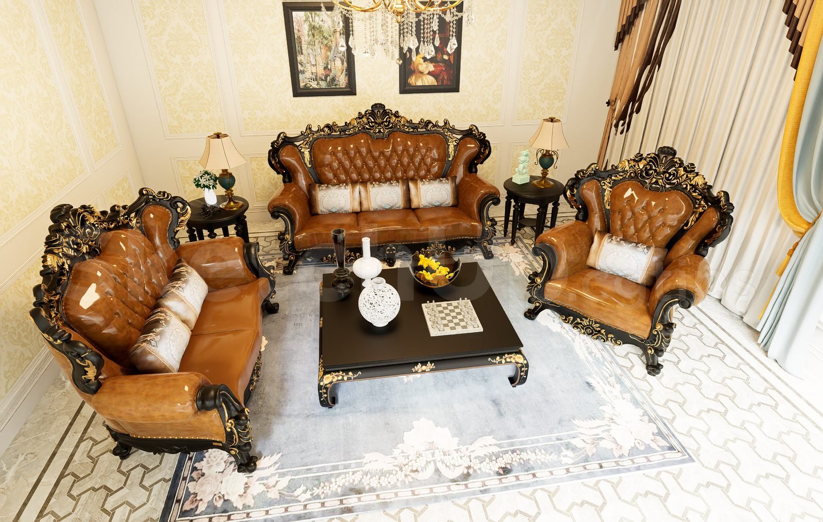 17623. تنزيل نموذج أريكة كلاسيكي مجاني (2)