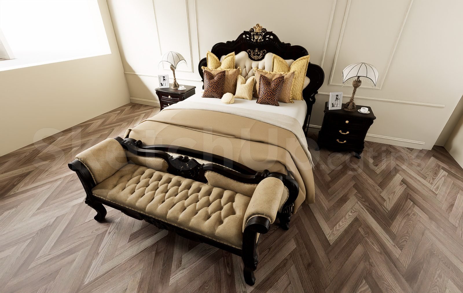 17693. تنزيل نموذج سرير رسم مجاني (2)