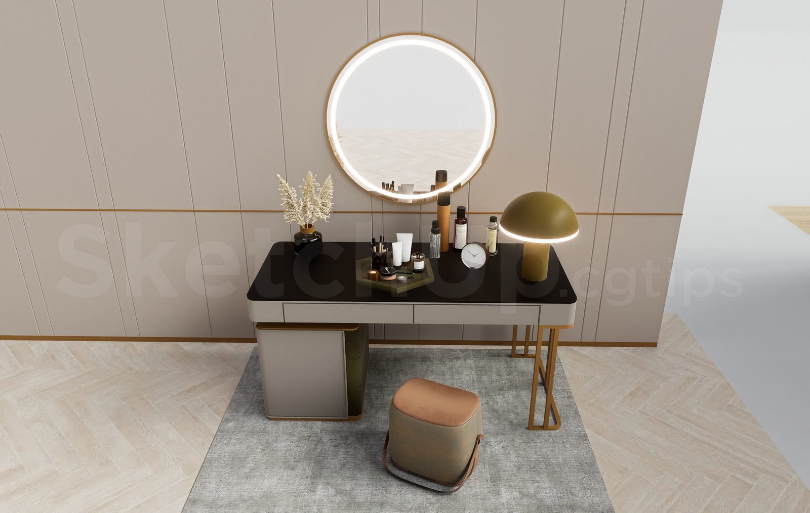 17745. تنزيل نموذج جدول مكياج الرسم المجاني (1)