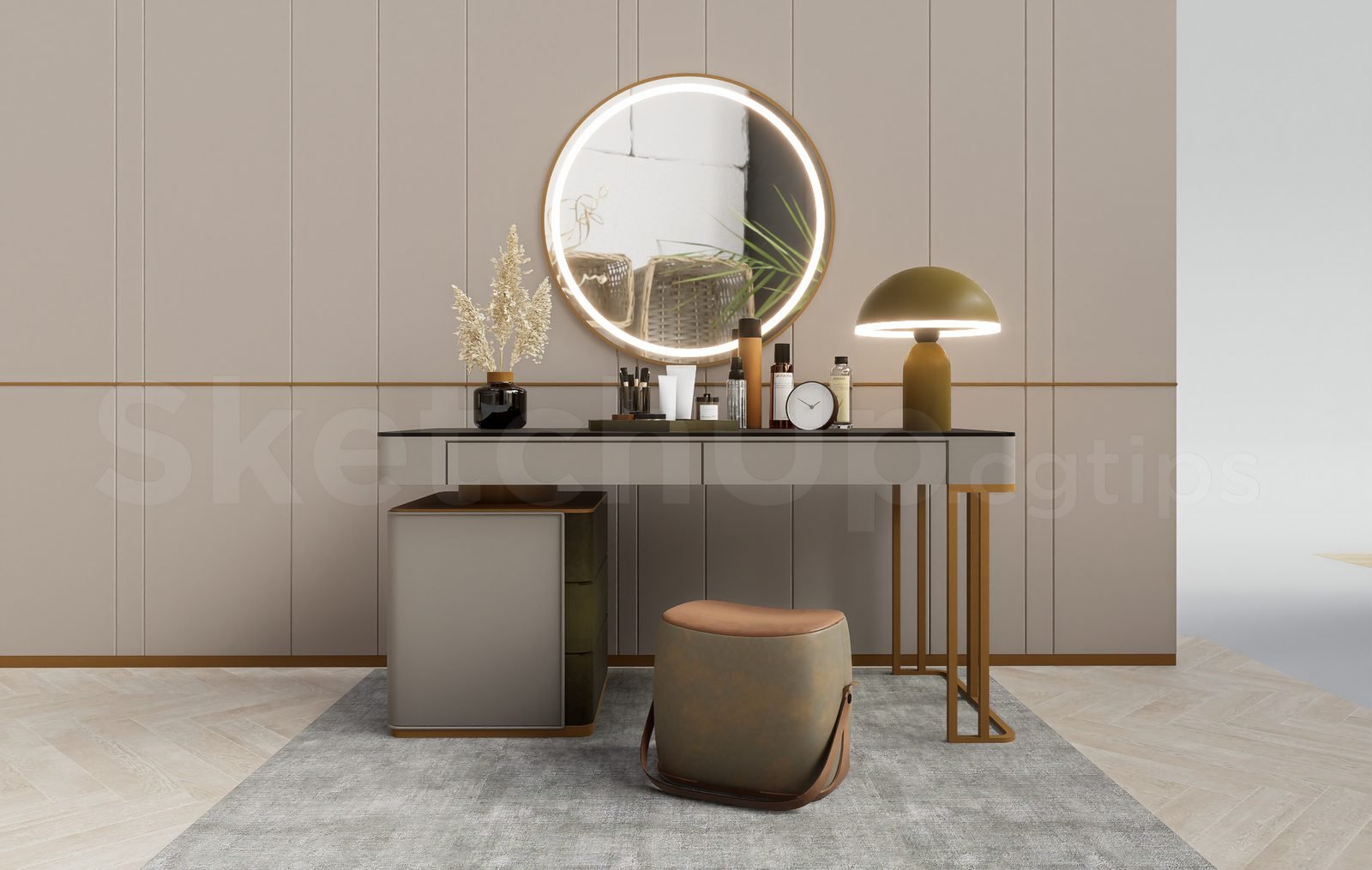 17745. تنزيل طاولة مكياج رسم مرسم مجاني (2)