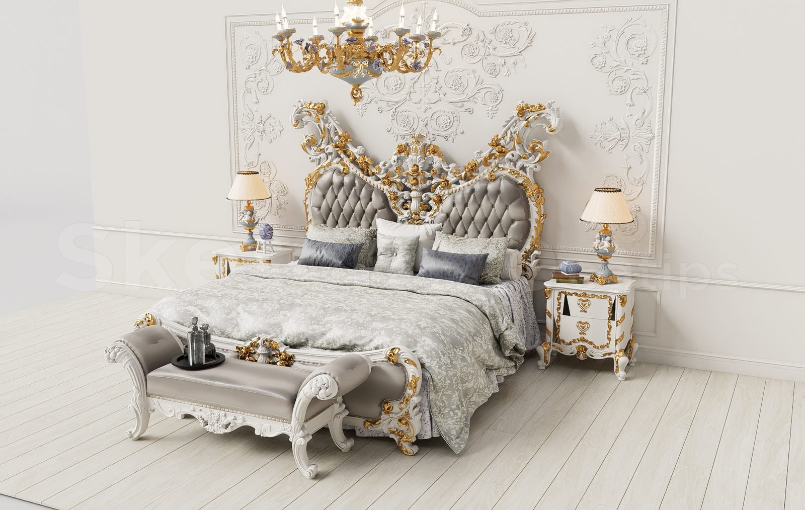 17784. تنزيل نموذج سرير Sketchup المجاني (2)