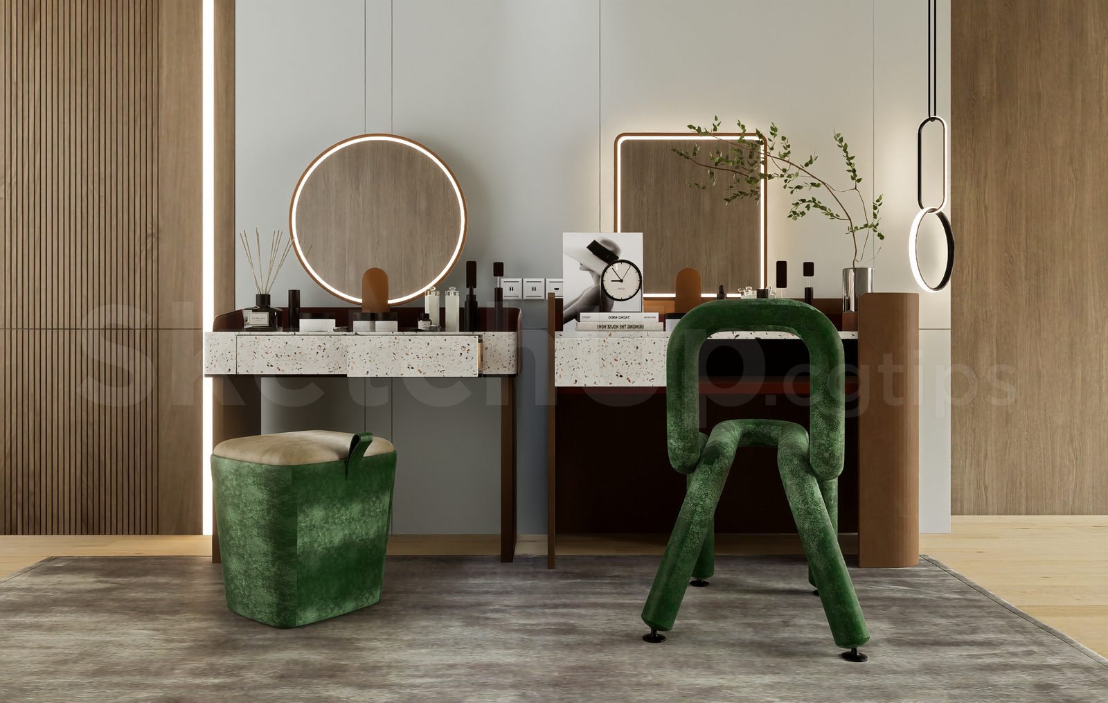 17869. طاولة مكياج 3D للرسوم - تنزيل مجاني (2)