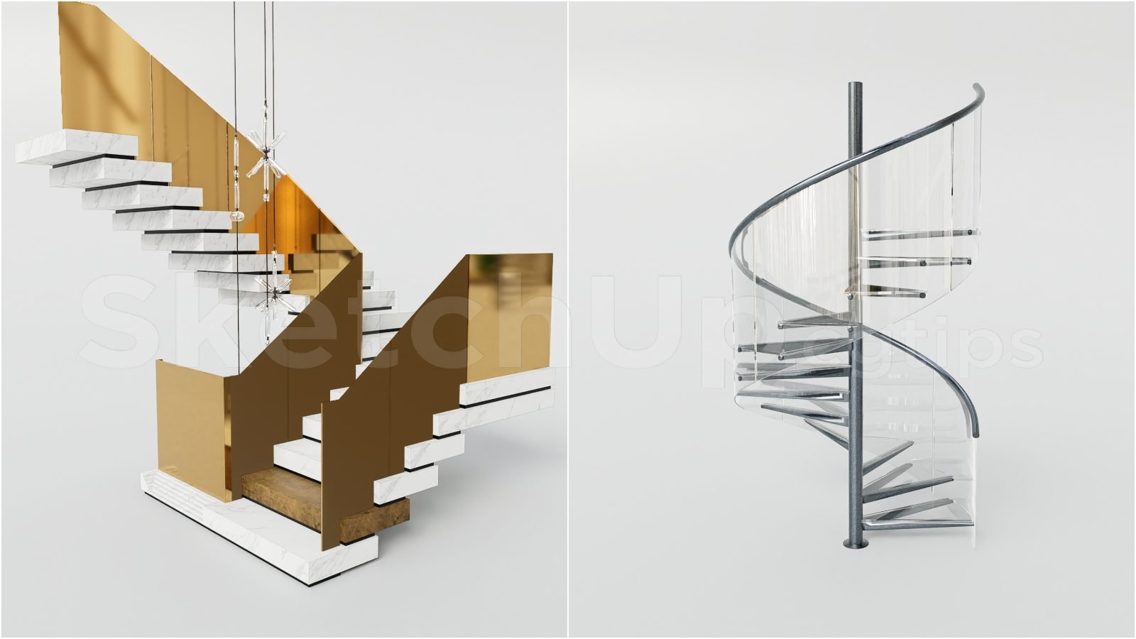 17914. Sketchup 3D Stairs Model Download (2)
