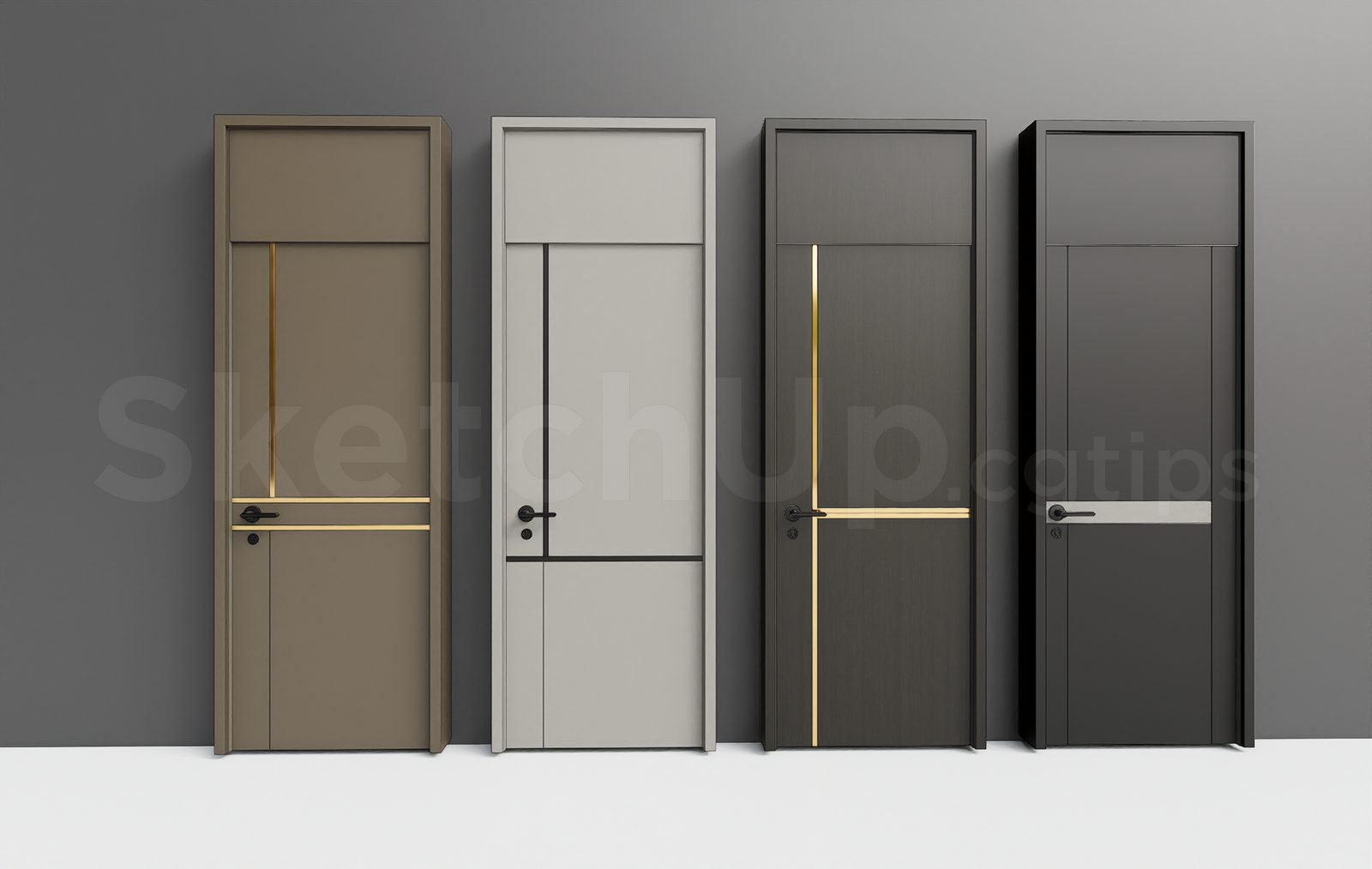 17946. Sketchup Door 3D Model Download (2)