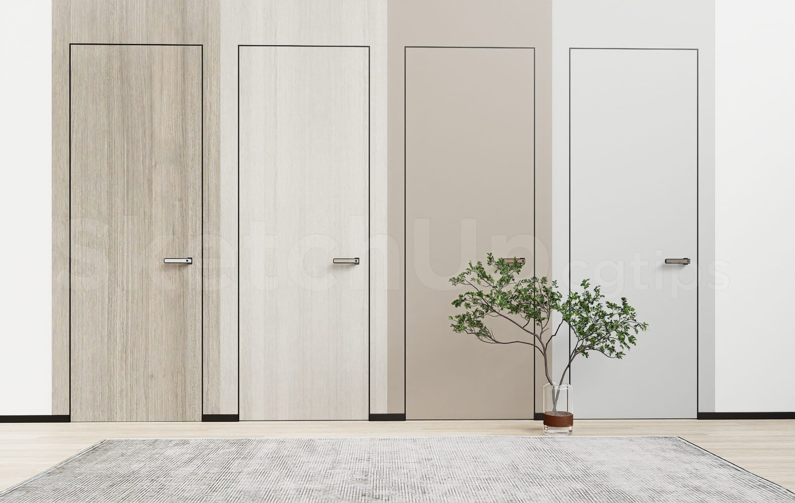 17989. Sketchup Door 3D Model Download (2)